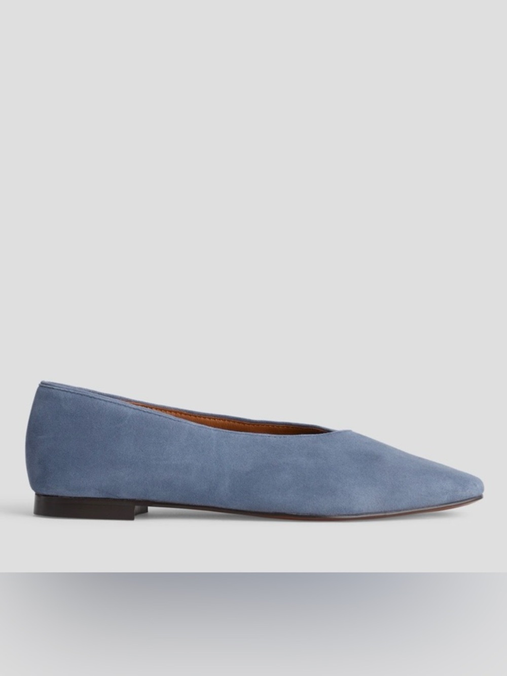 NWT! MADEWELL Women's The Mylie Ballet Flat in Basalt Blue Suede Size 6.5 no box - Picture 2 of 12